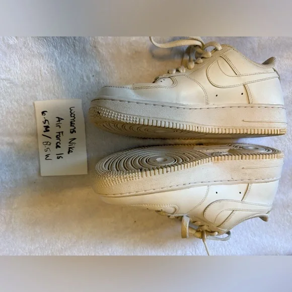 Nike Air Force 1 Women's Cream Sneakers - Picture 5 of 6